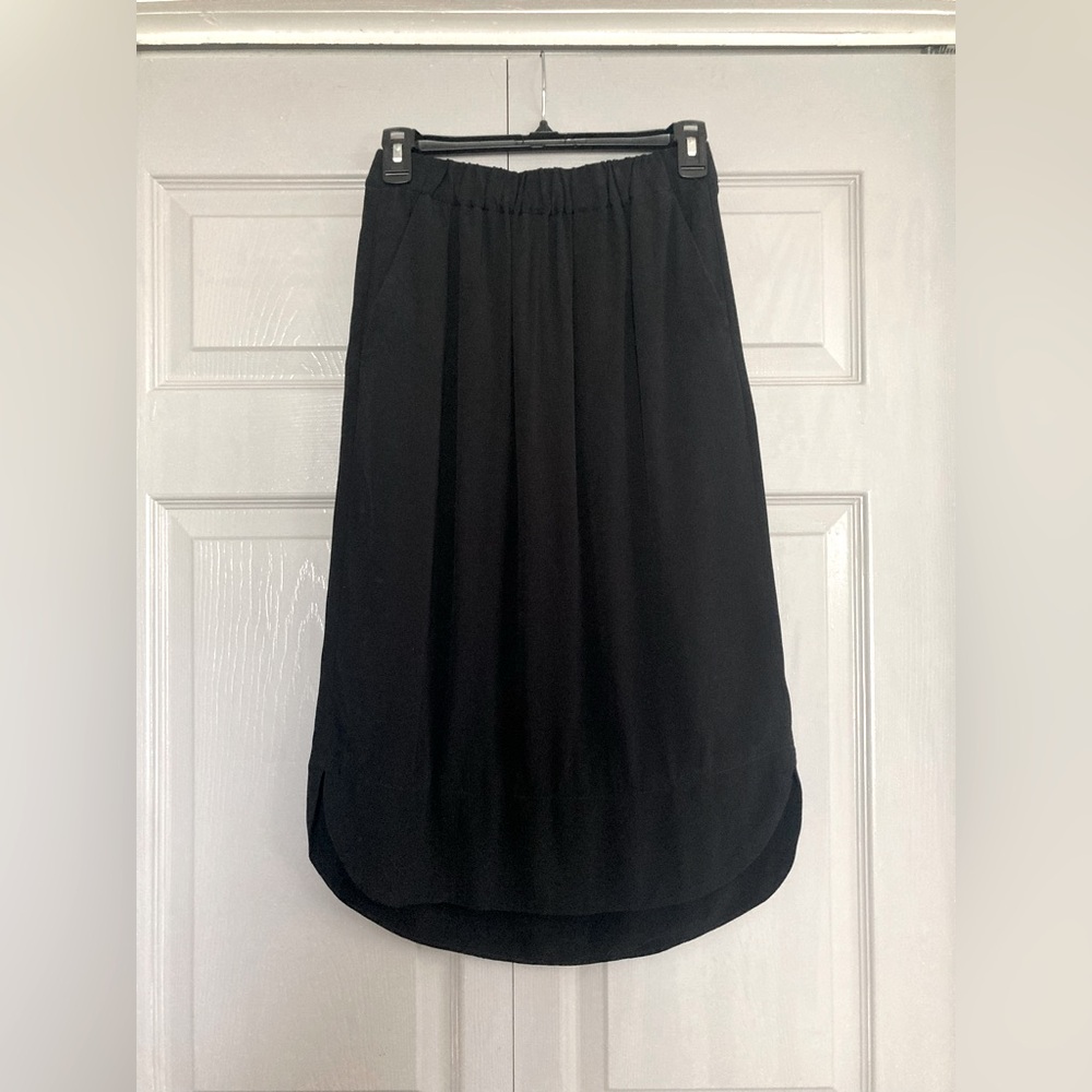 Madewell Black Midi Skirt